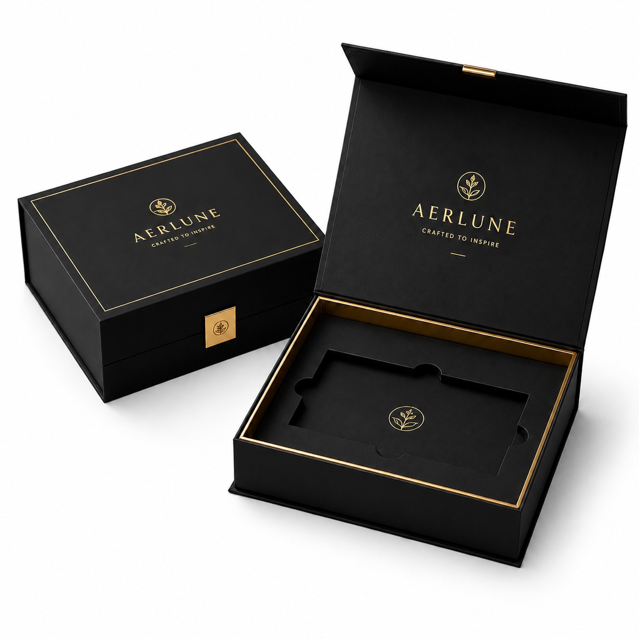 Custom Magnetic Gift Box with Gold Foil Logo main image