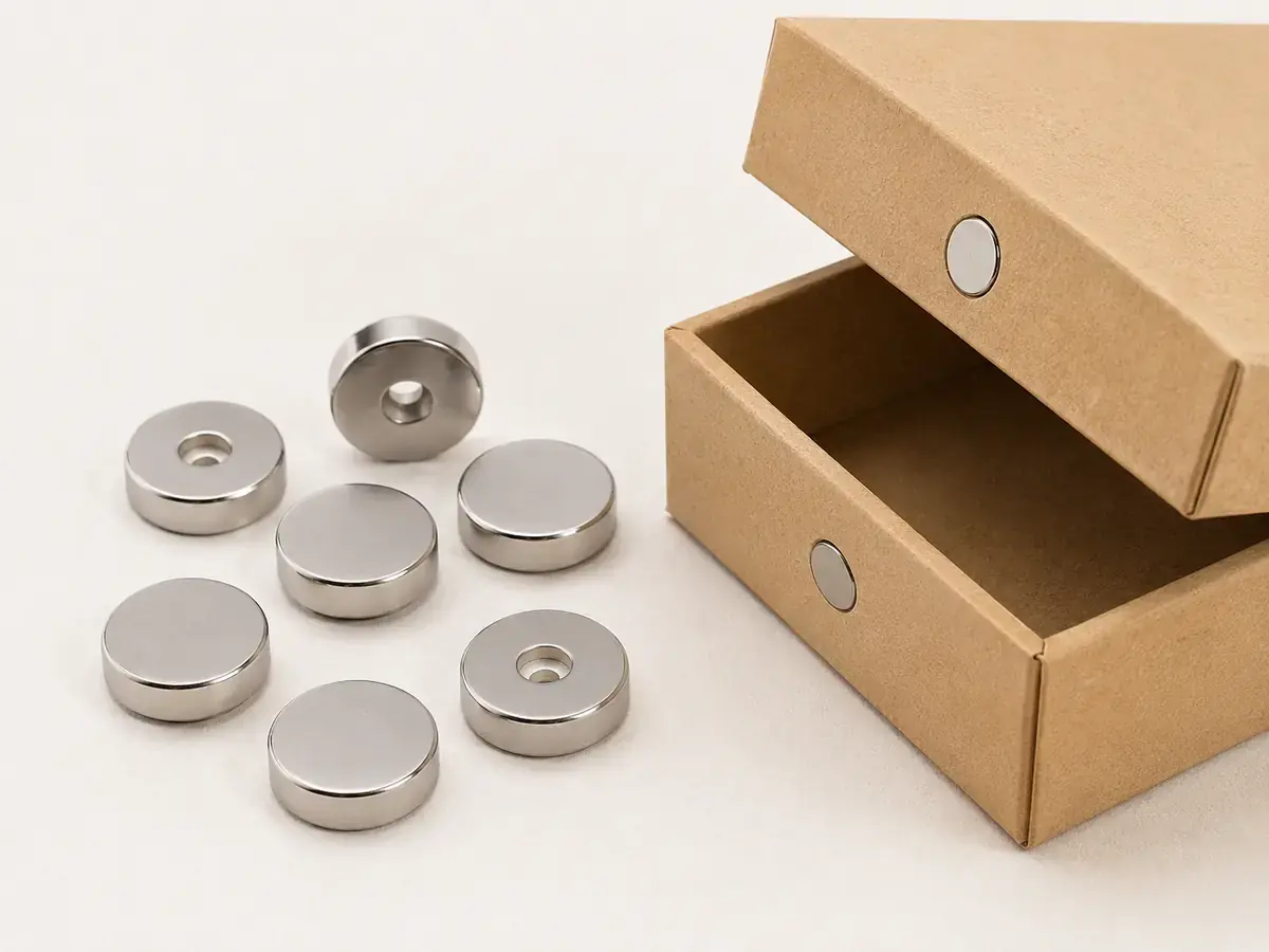 Heavy Duty Hidden Neodymium Magnets for Gift Boxes | Small Strong Magnetic Closures main image