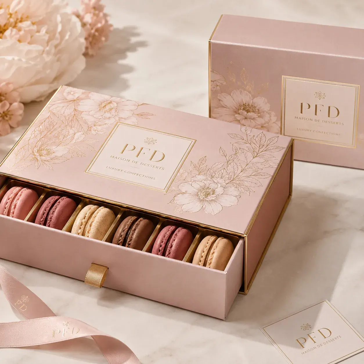 Luxury Rigid Drawer Chocolate Boxes | Custom Slide Out Macaron Packaging Wholesale main image