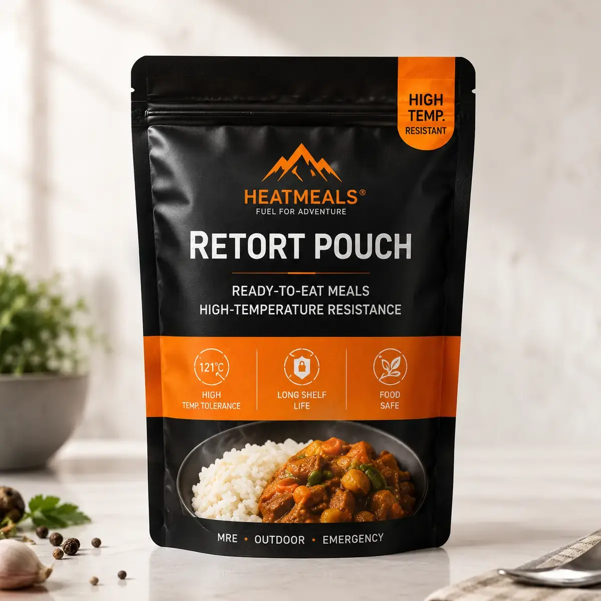 Retort Pouch with High-Temperature Resistance for Ready-to-Eat Meals and MRE Packaging