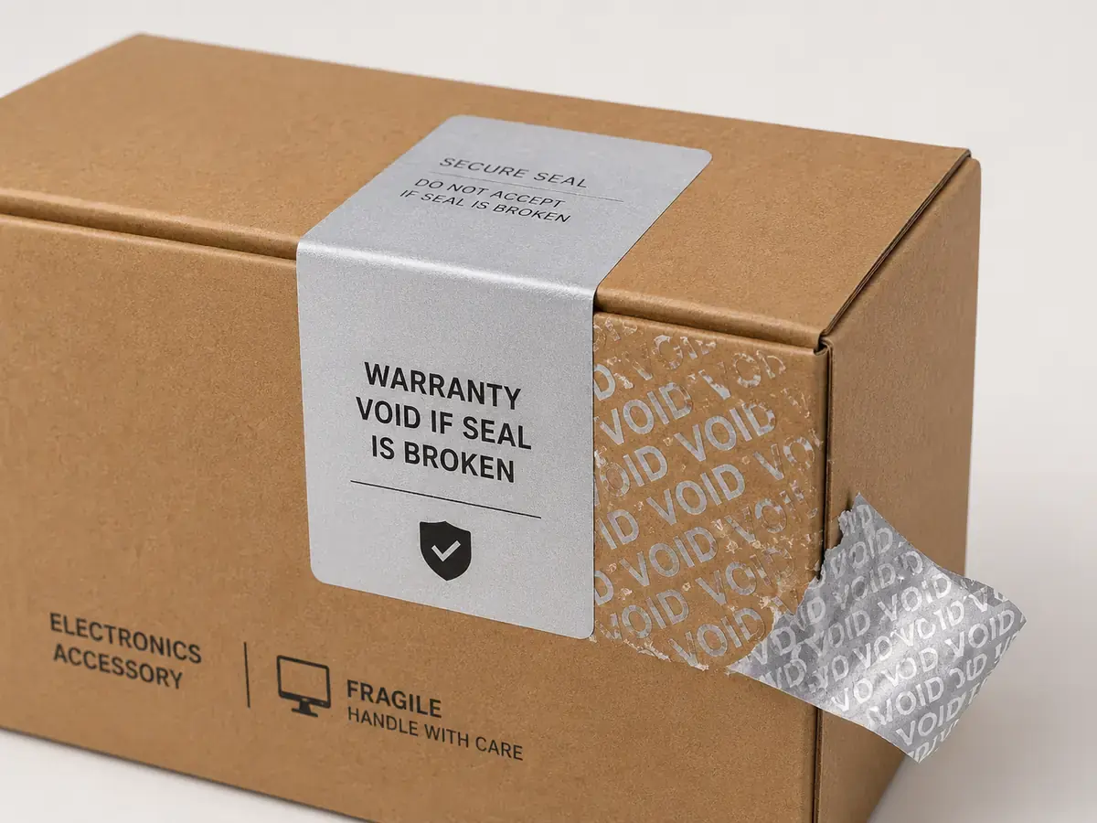 Tamper Evident Security Seals | Custom VOID Warranty Labels for Electronics Packaging main image